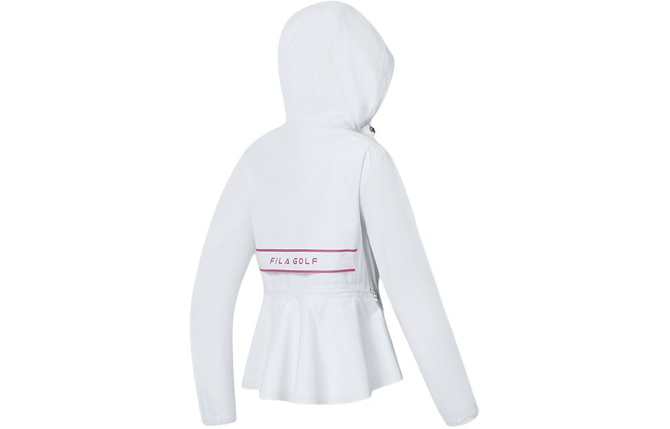 Lookbook (W) FILA Jaket Hoodie Seri Golf Woven Solid - Jade White. A11W415710F-WT