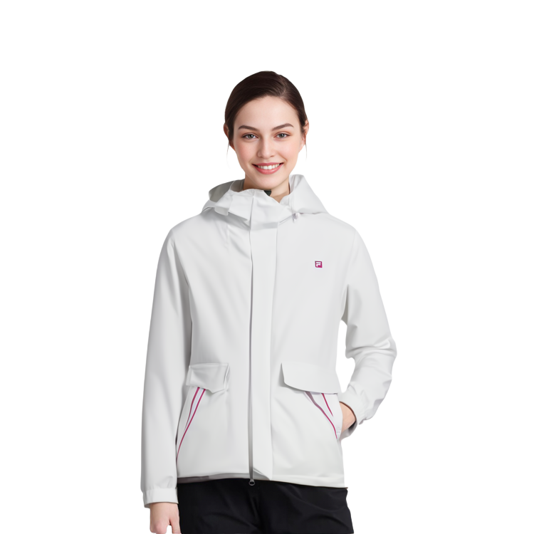 Details for (W) FILA Jaket Hoodie Seri Golf Woven Solid - Jade White. A11W415710F-WT