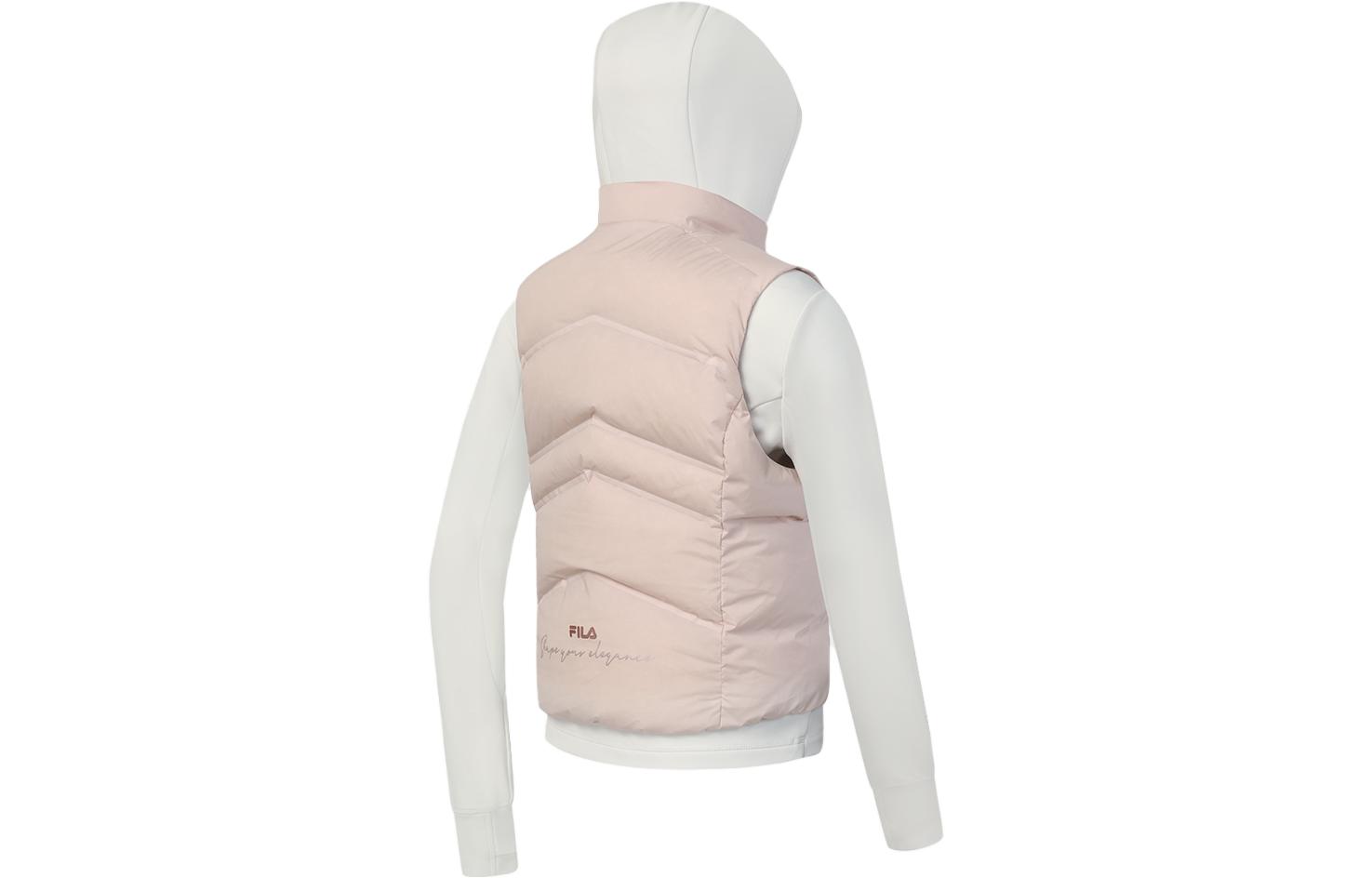 (Women) FILA  Hooded Down Vest and Jacket Set in Nude Pink and White. A11W341901F-PK 圖 3