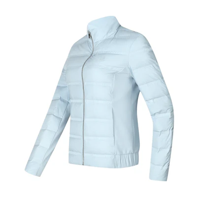 (Women) FILA Light Blue Quilted Goose Down Jacket - Lightweight, Windproof & Warm. A11W345903F-LB