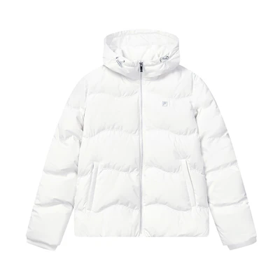 (Women) FILA Lightweight Hooded Down Jacket - Solid Color (Cloud White). F11W247902F-WT