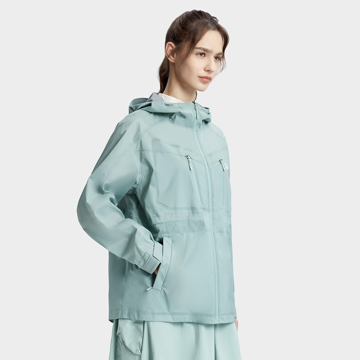 (Women) FILA  Lightweight Hooded Outdoor Jacket - Mist Green/Beige. A11W337702F-DG 圖 5