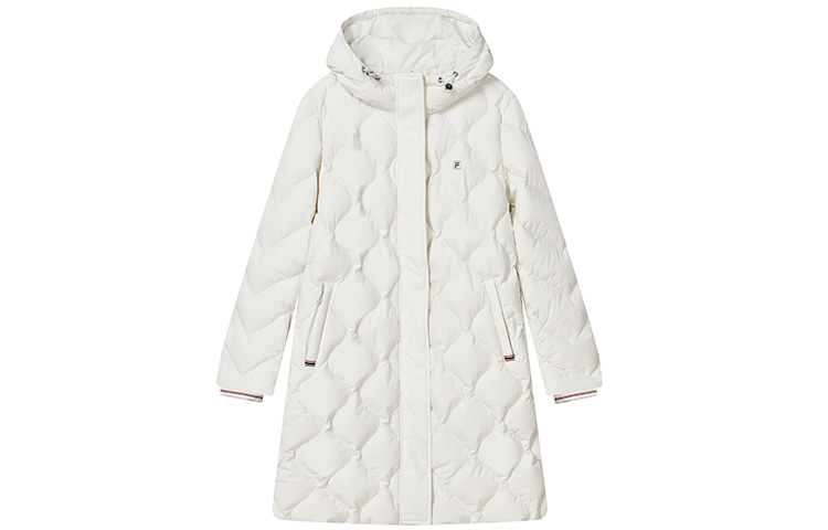 (Women) FILA  Logo Down Jacket in Steam White. F11W241907F-IV 圖 2