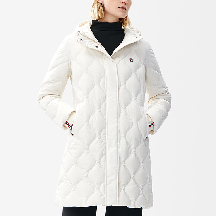 (Women) FILA  Logo Down Jacket in Steam White. F11W241907F-IV 圖 5