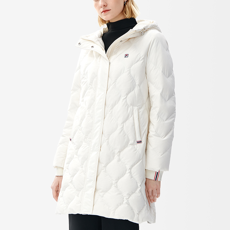 (Women) FILA  Logo Down Jacket in Steam White. F11W241907F-IV 圖 6
