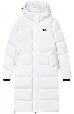(Women) FILA Logo Print Hooded Thick Warm Down Jacket Standard White. F51W348956A-WT Buy (Women) FILA Logo Print Hooded Thick Warm Down Jacket Standard White. F51W348956A-WT