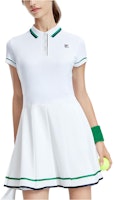 (Women) FILA Logo Print Tennis Polo Dress - Loose Fit Jade White. A11W333305F-WT (Women) FILA Logo Print Tennis Polo Dress - Loose Fit Jade White. A11W333305F-WT