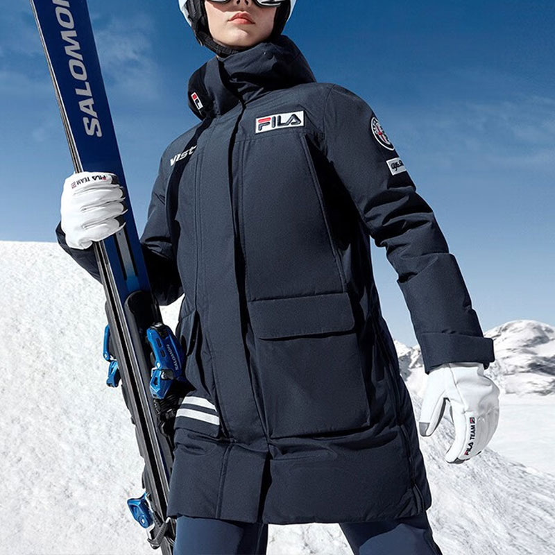 Purchase (W) 휠라 로고 방수 보온 겨울 스키 자켓 - 블루. A11W346905F-NV