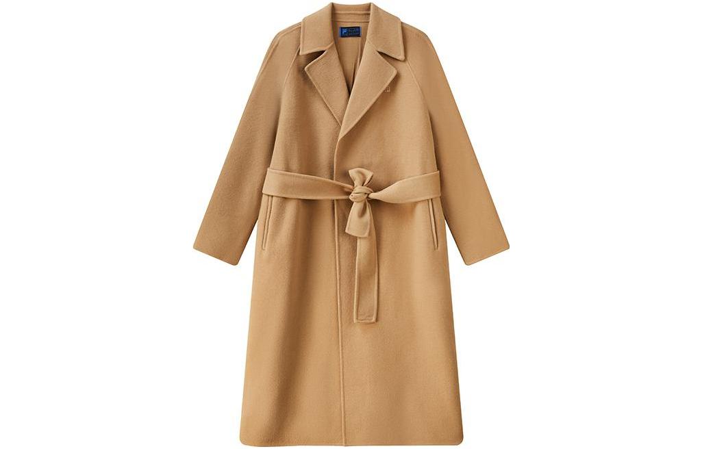 Order (W) FILA ロゴプリント付きロングコート カーキカラー F11W112704F-LK