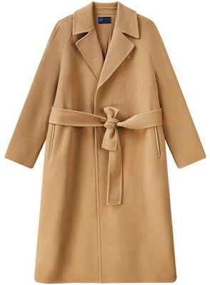 (Women) FILA Long Coat with Solid Logo Print, Khaki Color. F11W112704F-LK Order (Women) FILA Long Coat with Solid Logo Print, Khaki Color. F11W112704F-LK