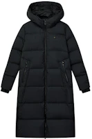 Order (W) FILA 黑色長款羽絨外套 冬季保暖連帽休閒外套 F11W147905F-BK