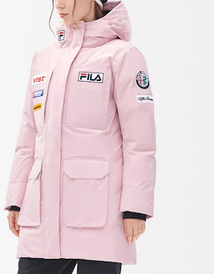 (W) FILA 長版粉紅羽絨外套 - 刺繡Logo,防風保暖設計。 A11W246910F-PK Sizing (W) FILA 長版粉紅羽絨外套 - 刺繡Logo,防風保暖設計。 A11W246910F-PK
