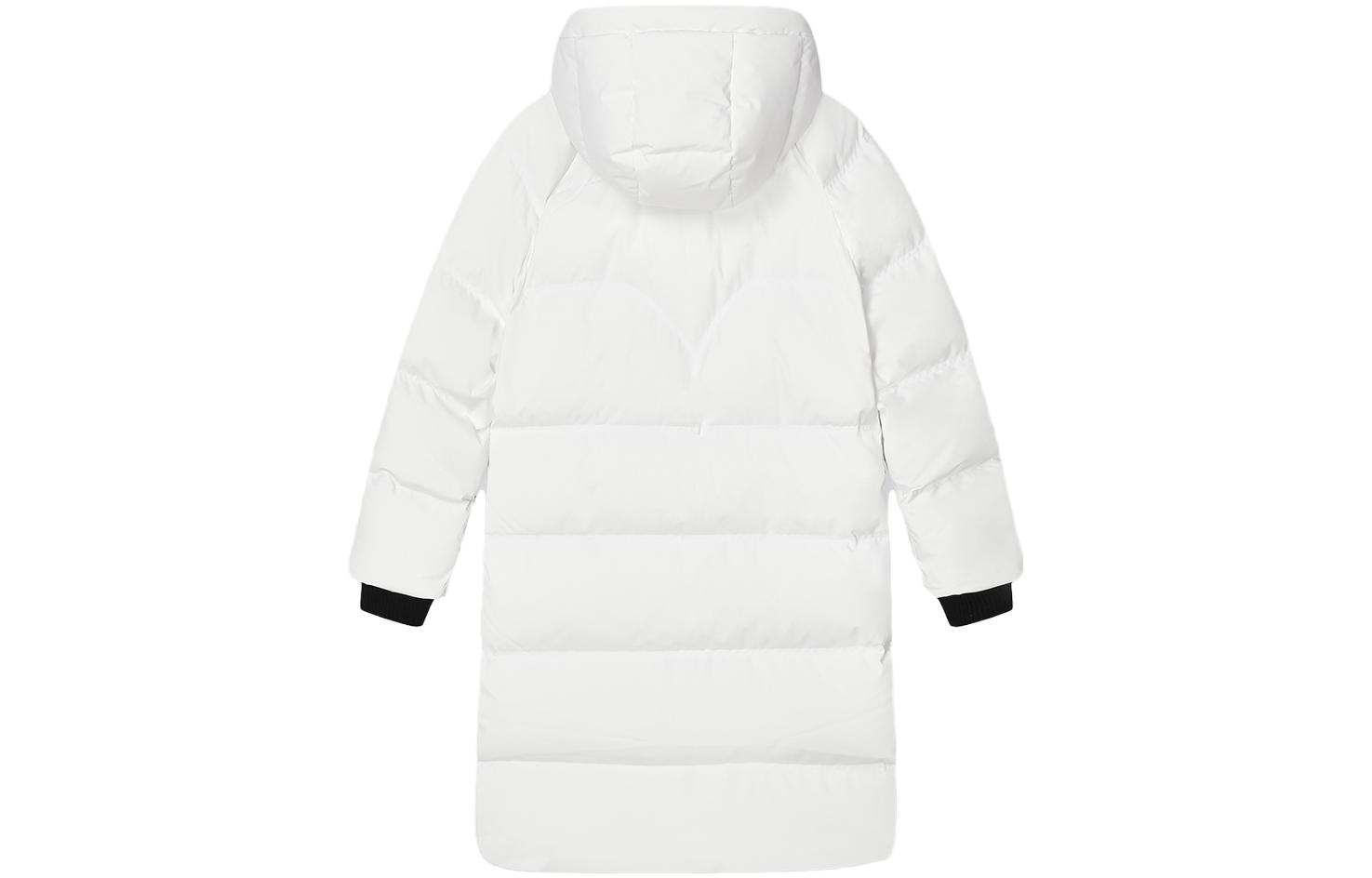 (Women) FILA  Long Down Jacket Plain White Hooded Casual Warm Coat. F11W344912F-WT 圖 3