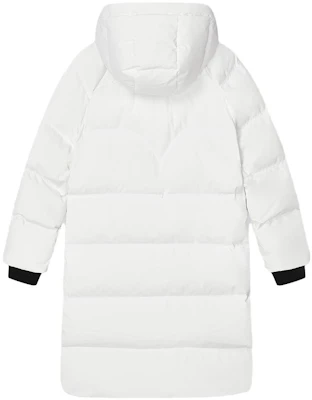 (W) Abrigo Largo FILA Blanco Liso con Capucha Casual y Cálido. F11W344912F-WT Lookbook (W) Abrigo Largo FILA Blanco Liso con Capucha Casual y Cálido. F11W344912F-WT