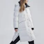 Purchase (W) Abrigo Largo FILA Blanco Liso con Capucha Casual y Cálido. F11W344912F-WT