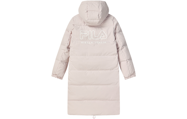 (Women) FILA  Long Hooded Down Jacket Winter Misty Pink Minimalist Style. F11W249906F-LP 圖 3