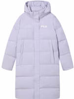 (Women) FILA Long Hooded Lavender Down Coat - Waterproof, Windproof & Warm. F11W349910F-PU (Women) FILA Long Hooded Lavender Down Coat - Waterproof, Windproof & Warm. F11W349910F-PU
