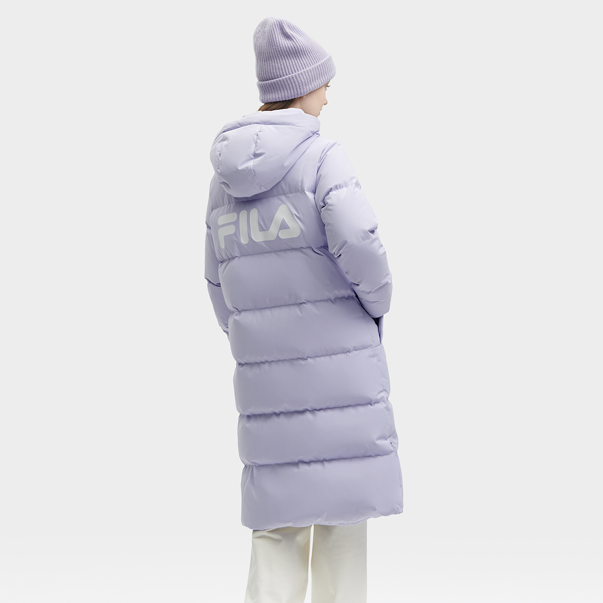 Details for (Women) FILA  Long Hooded Lavender Down Coat - Waterproof, Windproof & Warm. F11W349910F-PU