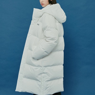 (Women) FILA Long Hooded White Down Jacket Casual Coat. FE2DJD6110X-OWH Shop (Women) FILA Long Hooded White Down Jacket Casual Coat. FE2DJD6110X-OWH