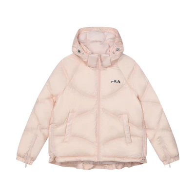 (Women) FILA Loose Fit Hooded Down Jacket - Tin Pink Warmth F11W349923F-LP