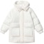 Order (Women) FILA Milk White Loose Fit Hooded Down Jacket for Winter Warmth. F11W244907F-IV