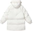 Lookbook (Women) FILA Milk White Loose Fit Hooded Down Jacket for Winter Warmth. F11W244907F-IV