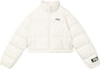 Order (Women) FILA Off-White Puffer Jacket with Logo, Zip-Up, Windproof and Warm. F51W349901FIV
