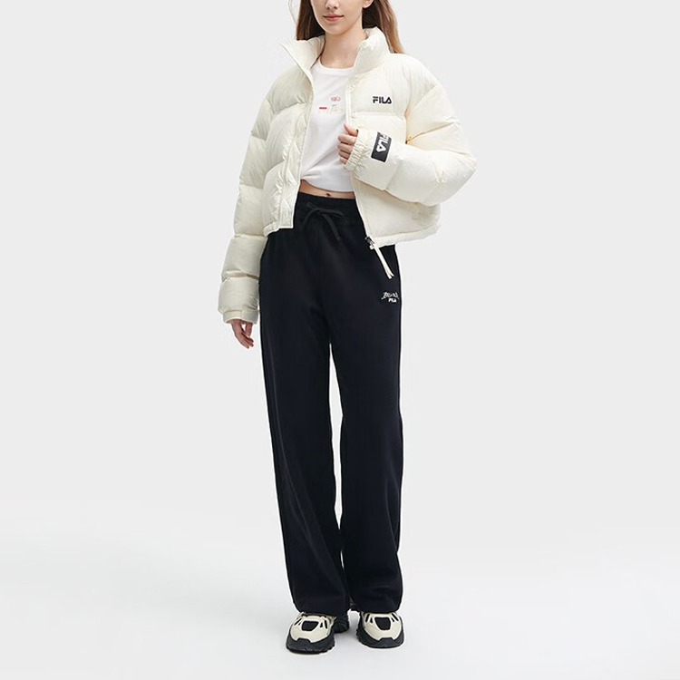 Sizing (Women) FILA  Off-White Puffer Jacket with Logo, Zip-Up, Windproof and Warm. F51W349901FIV