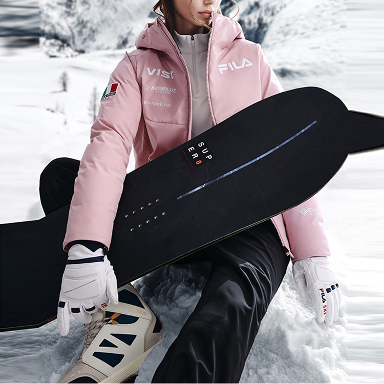 Purchase (Women) FILA  Pink Logo Goose Down Hooded Windproof Winter Jacket. A11W246909F-PK