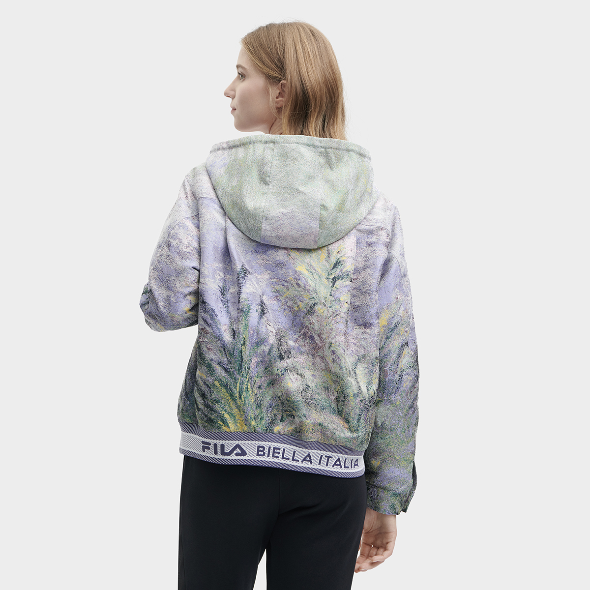 (Women) FILA  Printed Knitted Hoodie Cardigan Full Print. F11W348701F-ZA 圖 5