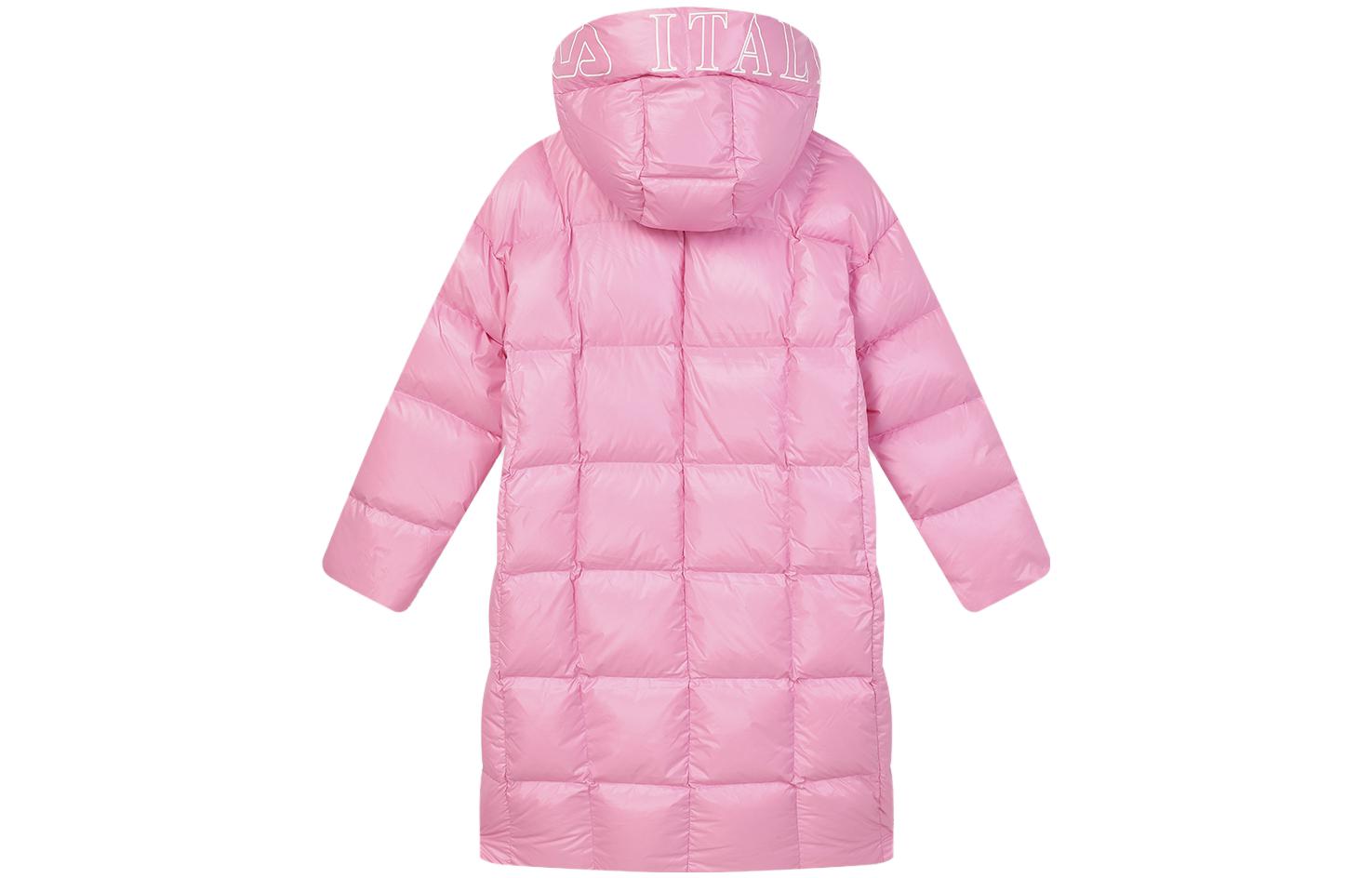 (Women) FILA  Red Long Hooded Down Jacket Warm and Casual F11W344924F-PC 圖 3