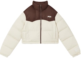 (W) FILA 短立領拼色羽絨外套 - 小麥米色。 F51W349902F-BG Order (W) FILA 短立領拼色羽絨外套 - 小麥米色。 F51W349902F-BG