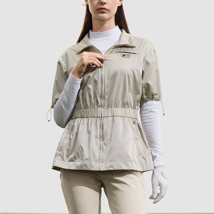 (Women) FILA  Slim-Fit Golf Jacket Cement Grey Short-Sleeve with Logo. A11W315701F-GY 圖 4