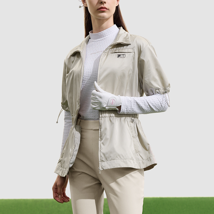 (Women) FILA  Slim-Fit Golf Jacket Cement Grey Short-Sleeve with Logo. A11W315701F-GY 圖 6
