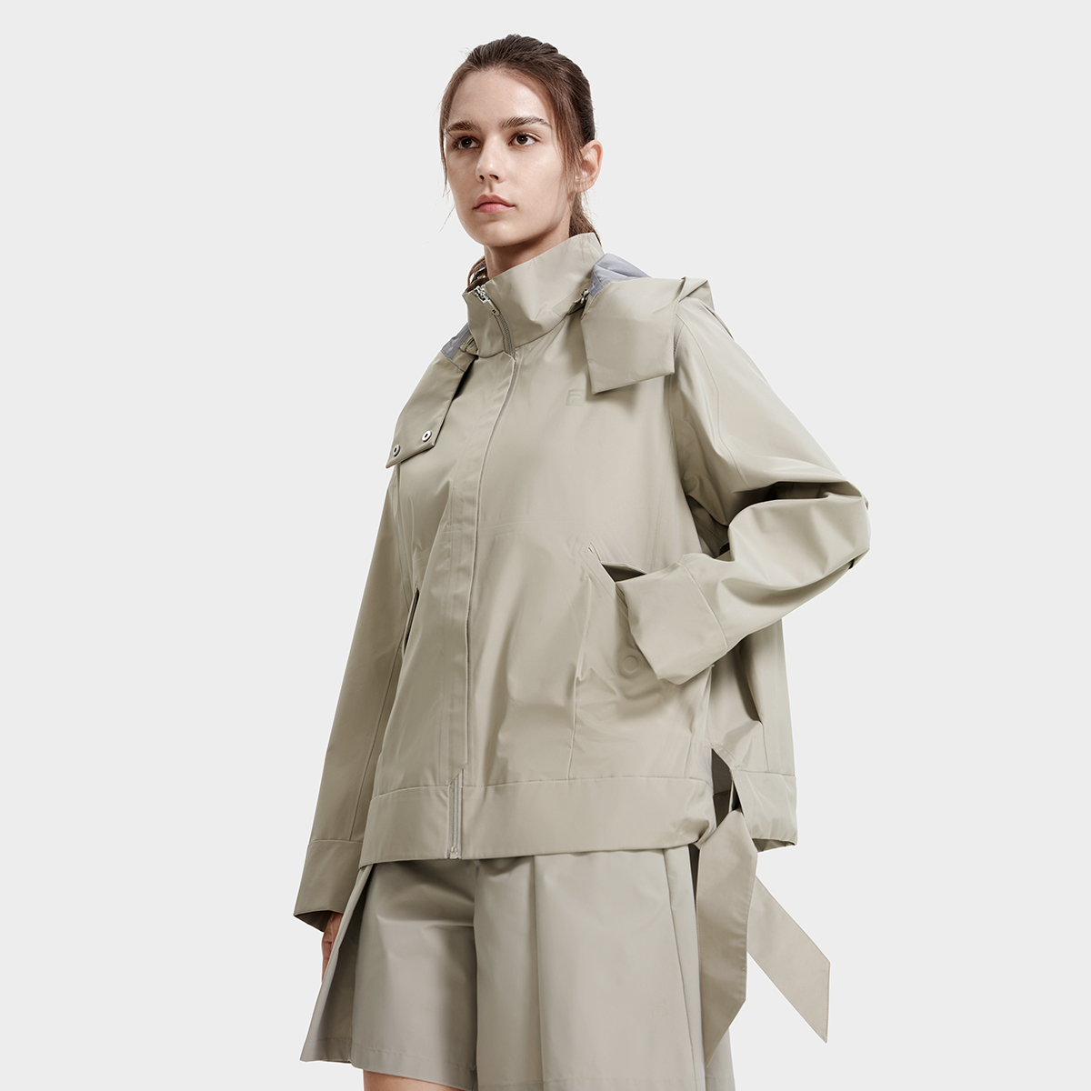 (Women) FILA  Solid Color Detachable Hood Sports Jacket A11W317702F-BG 圖 6