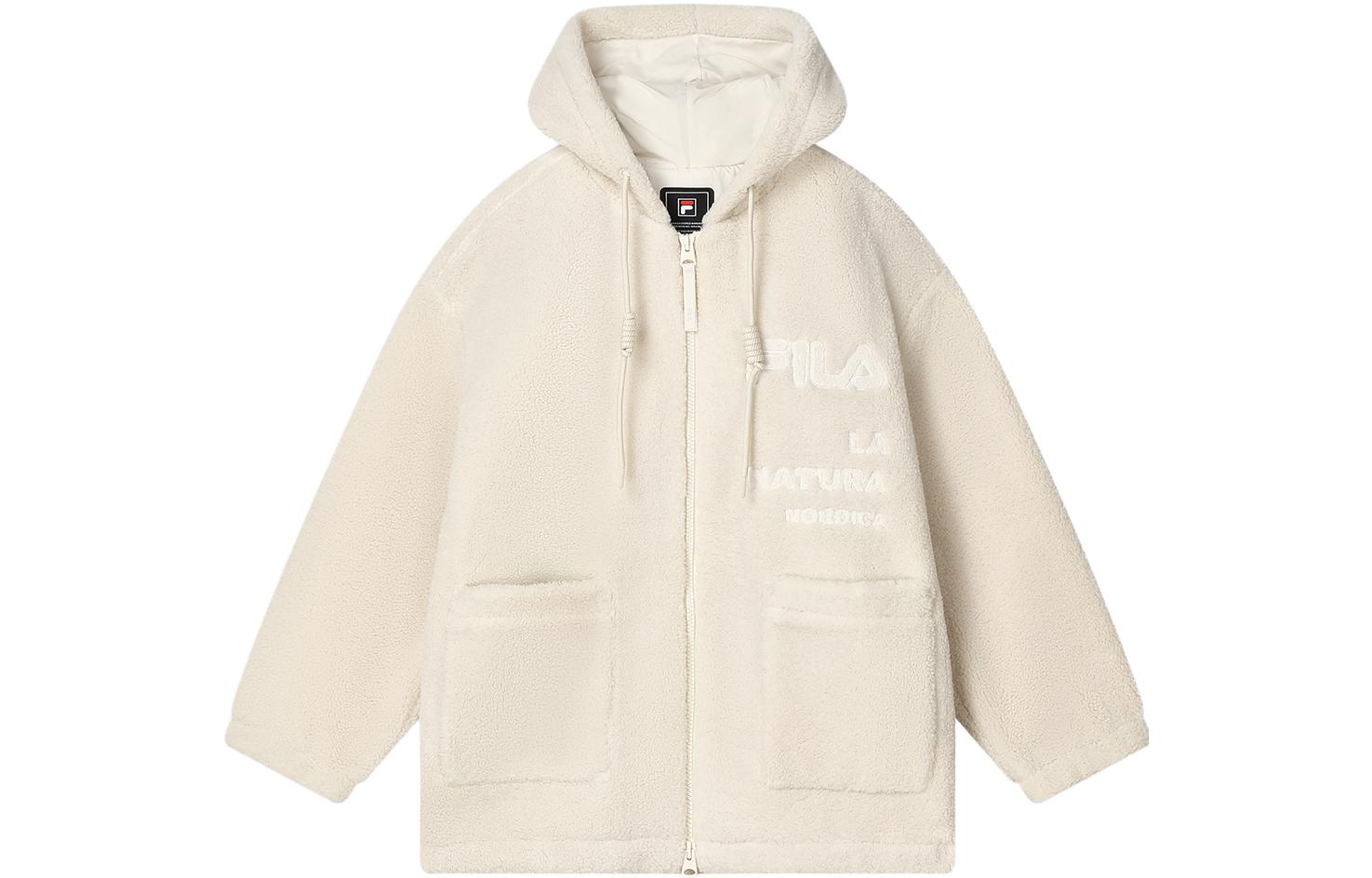 (Women) FILA  Solid Color Fleece Sherpa Hoodie Jacket Casual Style. F11W349501FIV 圖 2