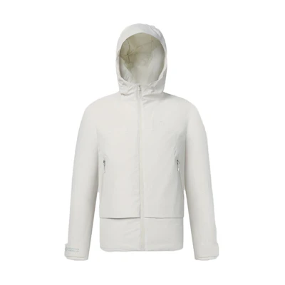 (Women) FILA Solid Color Hooded Athletic Cotton Jacket - Oatmeal. A11W347910F-BG