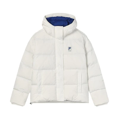 (Women) FILA Solid Color Hooded Down Jacket Coconut Milk White F11W346906F-IV