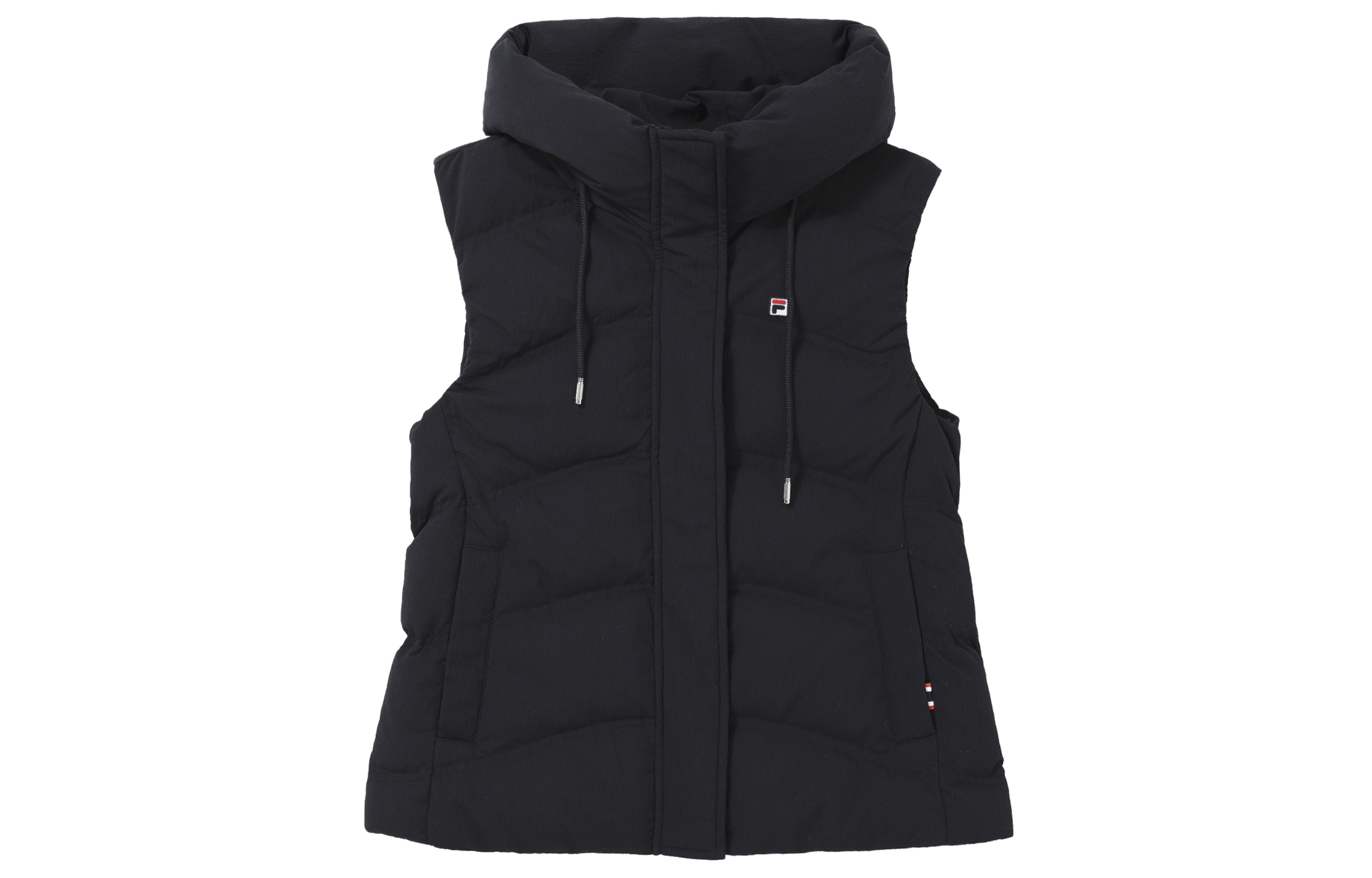 (Women) FILA  Solid Color Hooded Down Vest Legendary Blue F11W341911F-NV