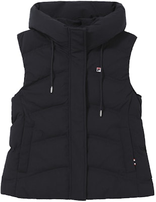 (Women) FILA Solid Color Hooded Down Vest Legendary Blue F11W341911F-NV Buy (Women) FILA Solid Color Hooded Down Vest Legendary Blue F11W341911F-NV