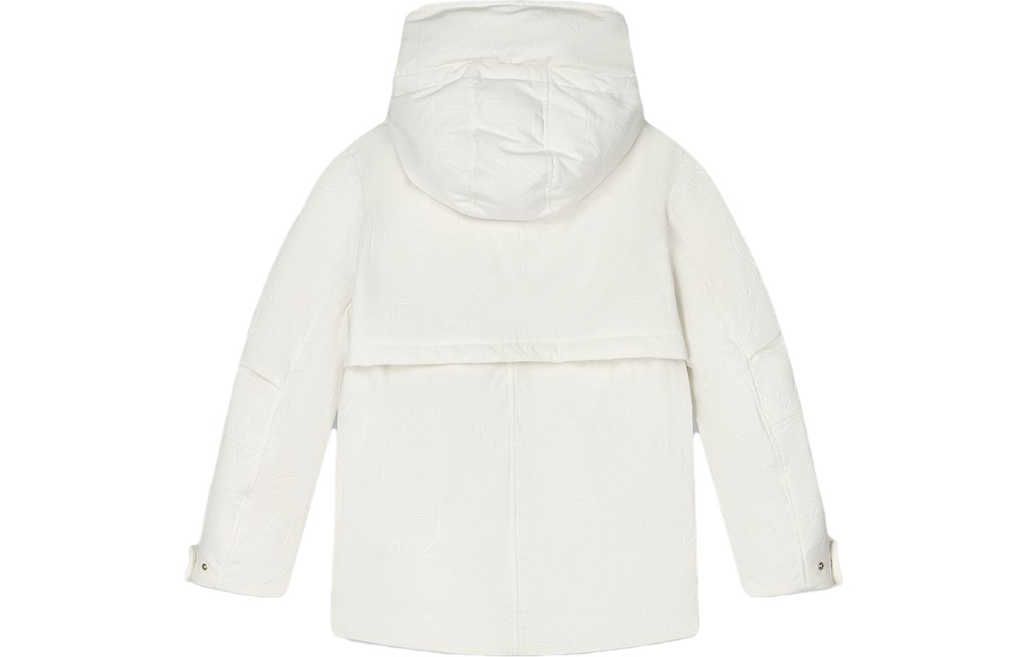 (Women) FILA  Solid Color Hooded Long Down Jacket Winter Coat F11W344905F-IV 圖 3