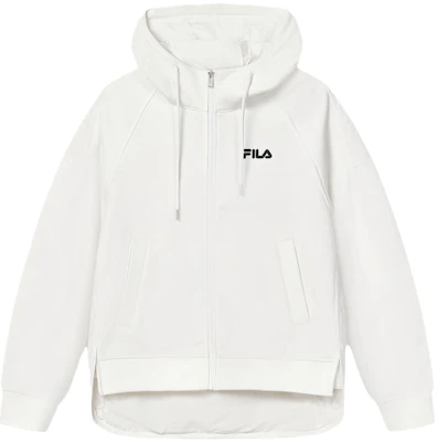 (W) FILA 素色針織連帽休閒夾克 雲菇白 F11W418502F-WT Order (W) FILA 素色針織連帽休閒夾克 雲菇白 F11W418502F-WT