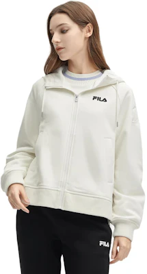 (W) FILA 素色針織連帽休閒夾克 雲菇白 F11W418502F-WT Purchase (W) FILA 素色針織連帽休閒夾克 雲菇白 F11W418502F-WT