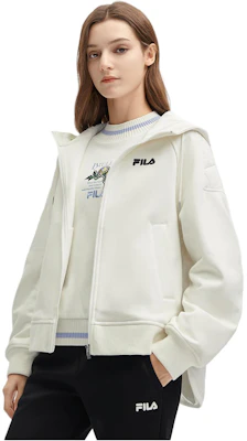 (W) FILA 素色針織連帽休閒夾克 雲菇白 F11W418502F-WT Details for (W) FILA 素色針織連帽休閒夾克 雲菇白 F11W418502F-WT