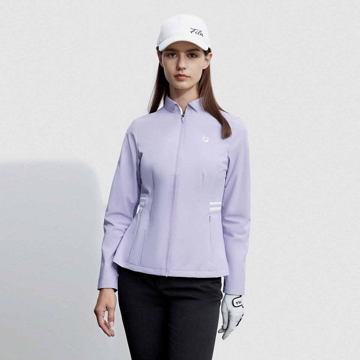 (Women) FILA  Solid Color Polo Sports Jacket Purple. A11W345701F-PU 圖 6