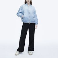 (W) FILA Jaket Kerah Tinggi Resleting Warna Solid - Haze Blue. F11W415902F-BU Shop (W) FILA Jaket Kerah Tinggi Resleting Warna Solid - Haze Blue. F11W415902F-BU