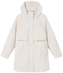 (W) FILA Jaket Hoodie Zip-Up Katun Lepas Pasang Warna Solid Misty Putih. F11W414904F-IV Order (W) FILA Jaket Hoodie Zip-Up Katun Lepas Pasang Warna Solid Misty Putih. F11W414904F-IV