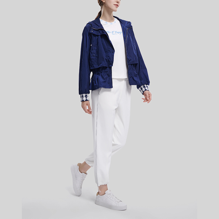 (Women) FILA  Solid Color Zip-Up Hoodie Jacket in Tahoe Blue. F11W334707F-DB 圖 4