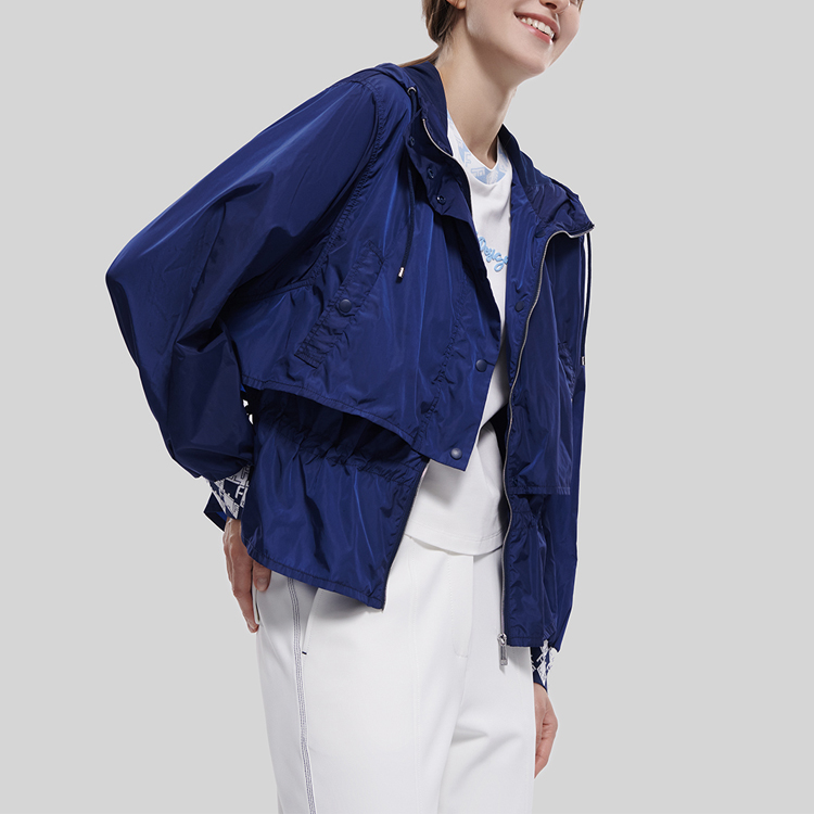 (Women) FILA  Solid Color Zip-Up Hoodie Jacket in Tahoe Blue. F11W334707F-DB 圖 5