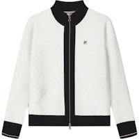 (Women) FILA Striped Casual Knit Sweater - Steam White. F11W411407F-IV (Women) FILA Striped Casual Knit Sweater - Steam White. F11W411407F-IV